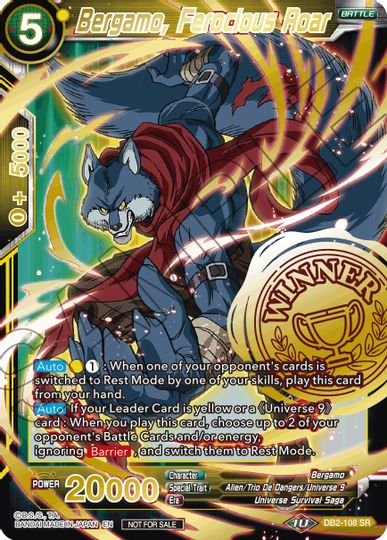 Bergamo, Ferocious Roar (Alternate Art Set 2021 Vol. 3) (DB2-108) [Tournament Promotion Cards] - PokeCharles PokeStore