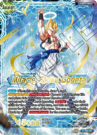 Son Goku & Vegeta // Miracle Strike Gogeta (Gold Stamped) (P-069) [Mythic Booster] - PokeCharles PokeStore