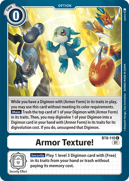 Armor Texture! [BT8-110] [New Awakening] - PokeCharles PokeStore