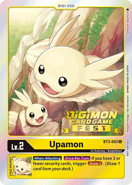 Upamon [BT3-003] (Digimon Card Game Fest 2022) [Release Special Booster Promos] - PokeCharles PokeStore