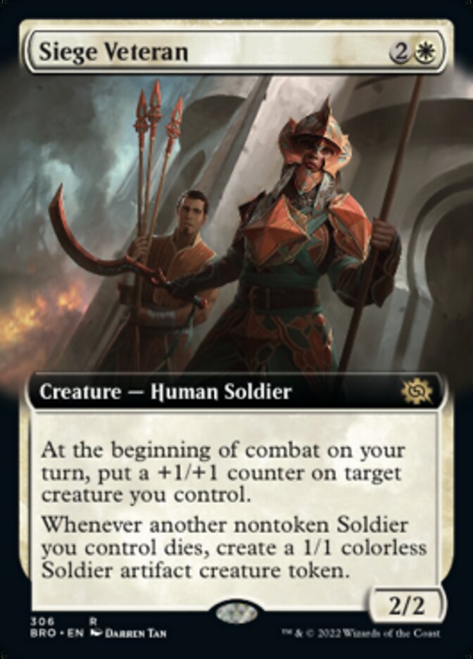 Siege Veteran (Extended Art) [The Brothers' War] - PokeCharles PokeStore