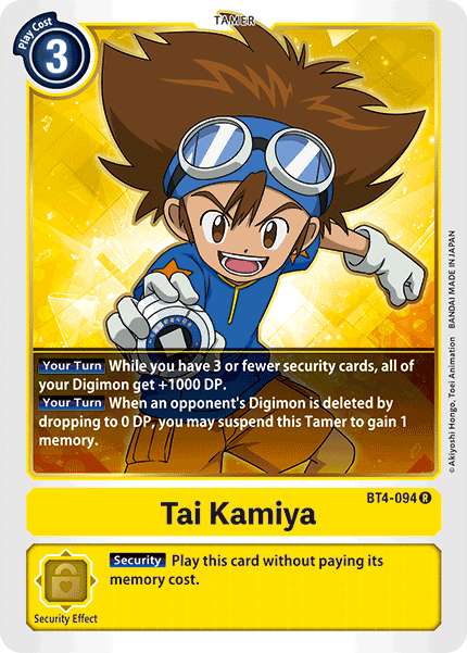 Tai Kamiya [BT4-094] [Great Legend] - PokeCharles PokeStore