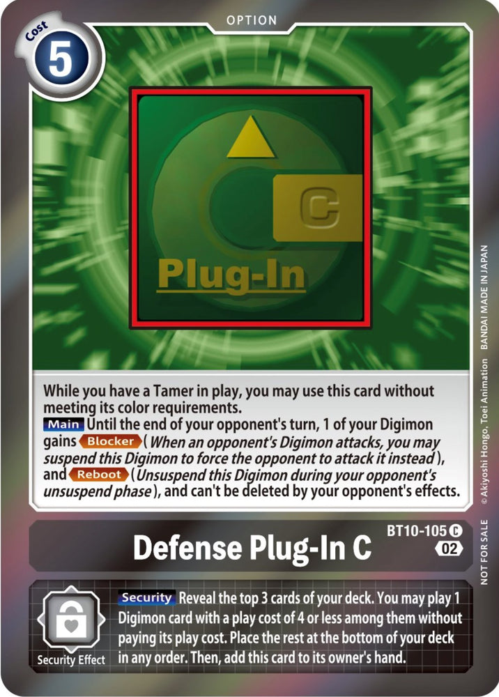 Defense Plug-In C [BT10-105] (Event Pack 4) [Xros Encounter Promos] - PokeCharles PokeStore