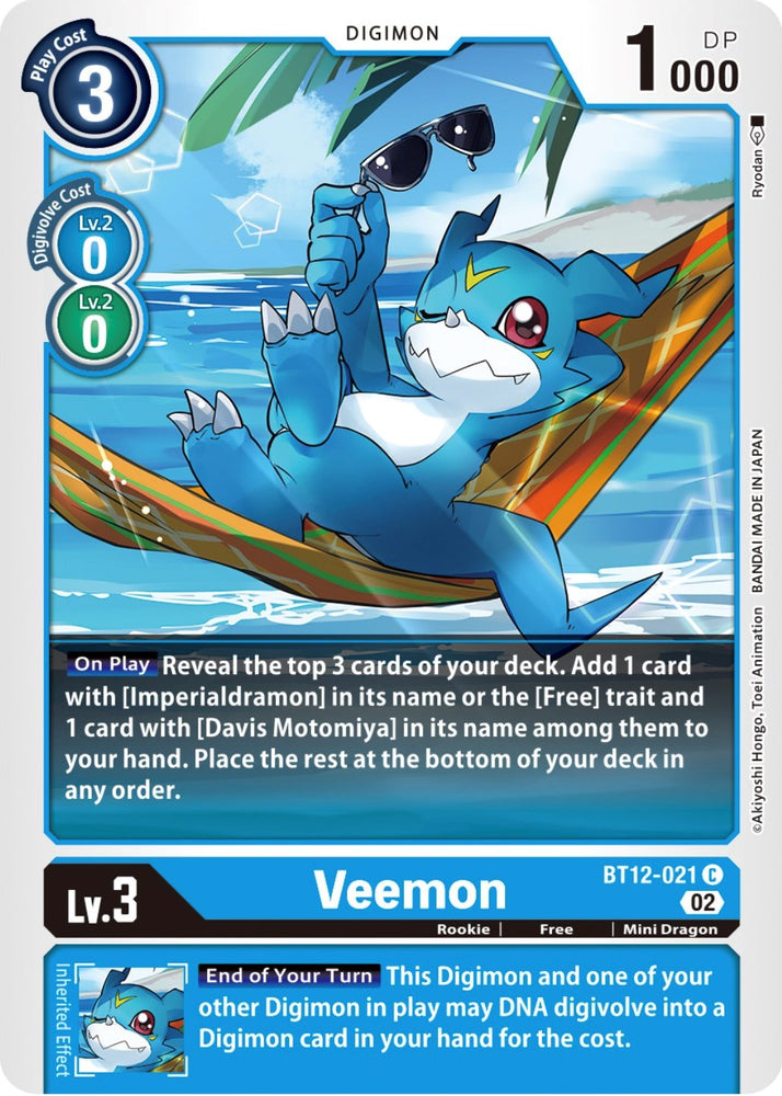 Veemon [BT12-021] [Across Time] - PokeCharles PokeStore