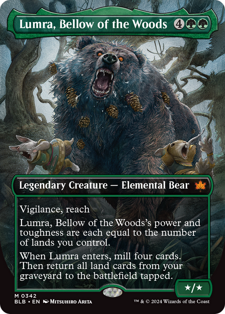 Lumra, Bellow of the Woods (Borderless) (0342) [Bloomburrow] - PokeCharles PokeStore