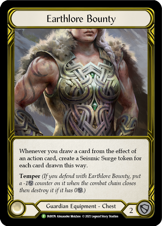 Earthlore Bounty (Golden) [FAB076] (Promo)  Cold Foil - PokeCharles PokeStore