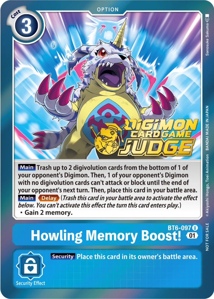 Howling Memory Boost! [BT6-097] (Judge Pack 3) [Double Diamond Promos] - PokeCharles PokeStore