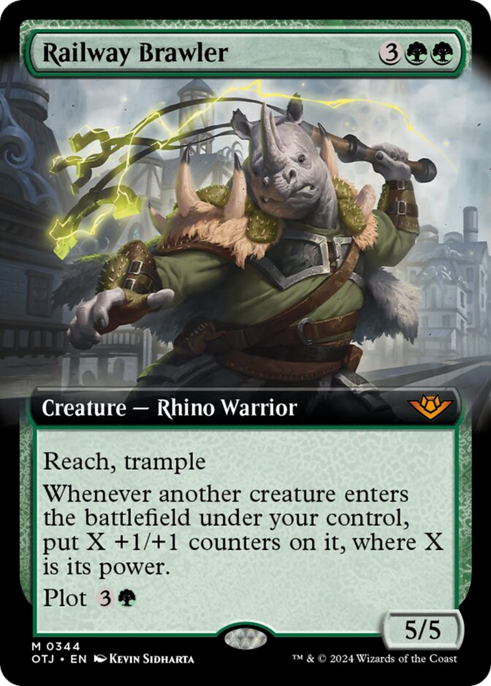 Railway Brawler (Extended Art) [Outlaws of Thunder Junction] - PokeCharles PokeStore