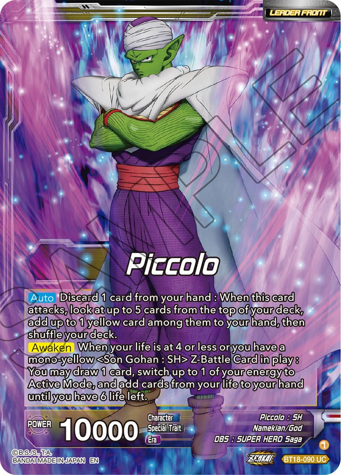 Piccolo // Piccolo, Facing New Foes (BT18-090) [Dawn of the Z-Legends Prerelease Promos] - PokeCharles PokeStore