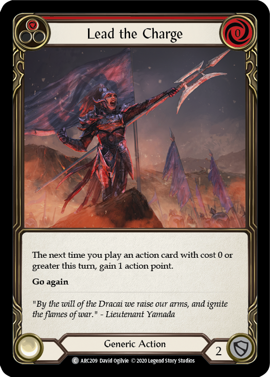Lead the Charge (Red) [U-ARC209] (Arcane Rising Unlimited)  Unlimited Normal - PokeCharles PokeStore
