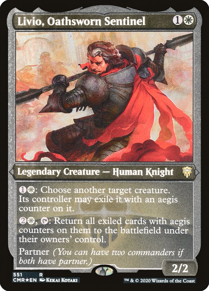 Livio, Oathsworn Sentinel (Etched) [Commander Legends] - PokeCharles PokeStore
