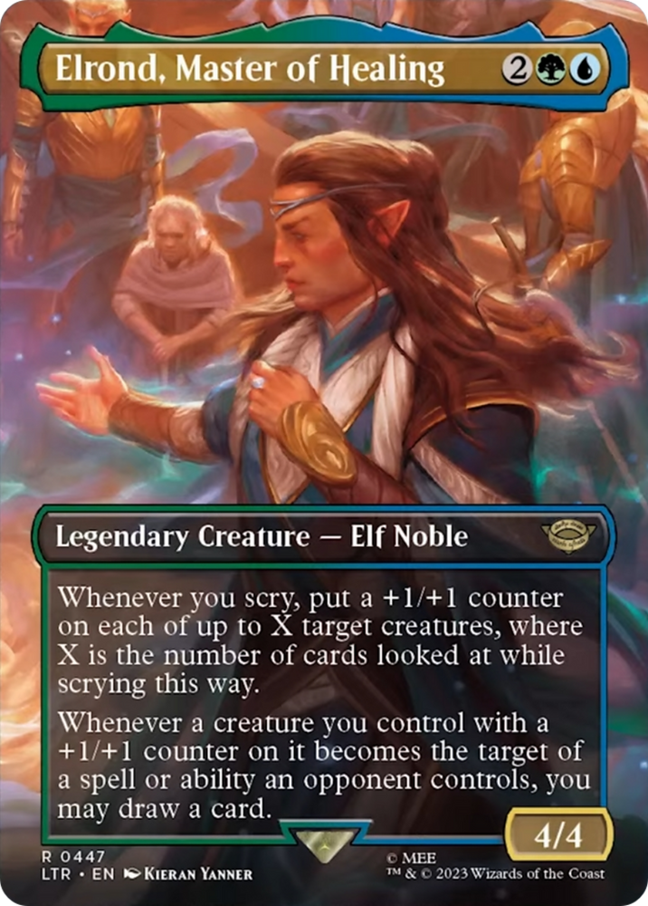 Elrond, Master of Healing (Borderless Alternate Art) [The Lord of the Rings: Tales of Middle-Earth] - PokeCharles PokeStore