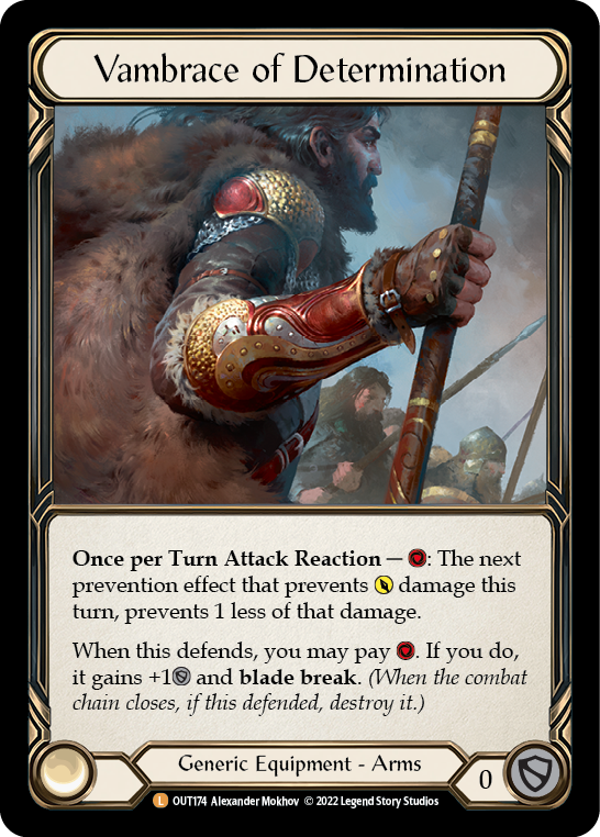 Vambrace of Determination [OUT174] (Outsiders)  Rainbow Foil - PokeCharles PokeStore