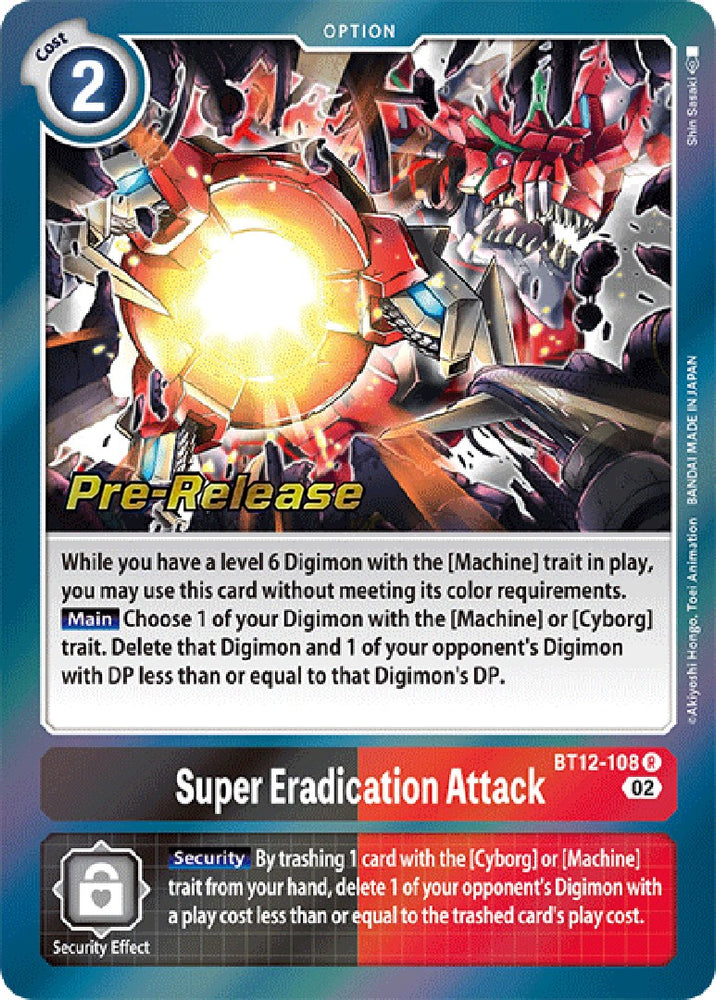 Super Eradication Attack [BT12-108] [Across Time Pre-Release Cards] - PokeCharles PokeStore