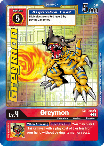 Greymon [EX1-004] (Alternate Art) [Classic Collection] - PokeCharles PokeStore