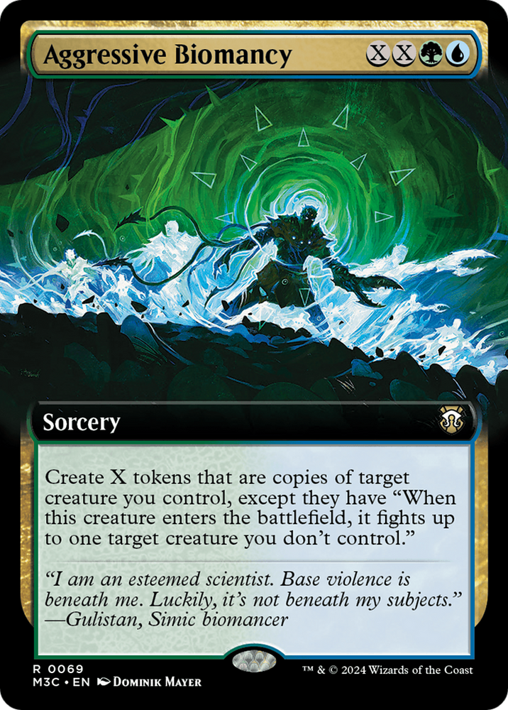 Aggressive Biomancy (Extended Art) (Ripple Foil) [Modern Horizons 3 Commander] - PokeCharles PokeStore
