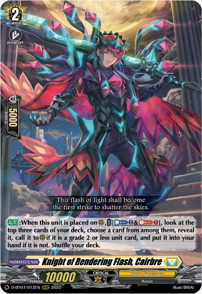 Knight of Rendering Flash, Cairbre (D-BT07/012EN) [Raging Flames Against Emerald Storm] - PokeCharles PokeStore