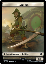 Halfling // Treasure Token [The Lord of the Rings: Tales of Middle-Earth Commander Tokens] - PokeCharles PokeStore