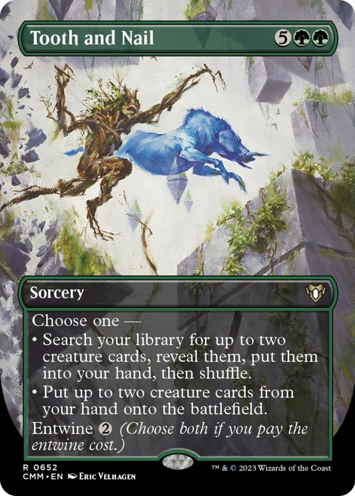 Tooth and Nail (Borderless Alternate Art) [Commander Masters] - PokeCharles PokeStore