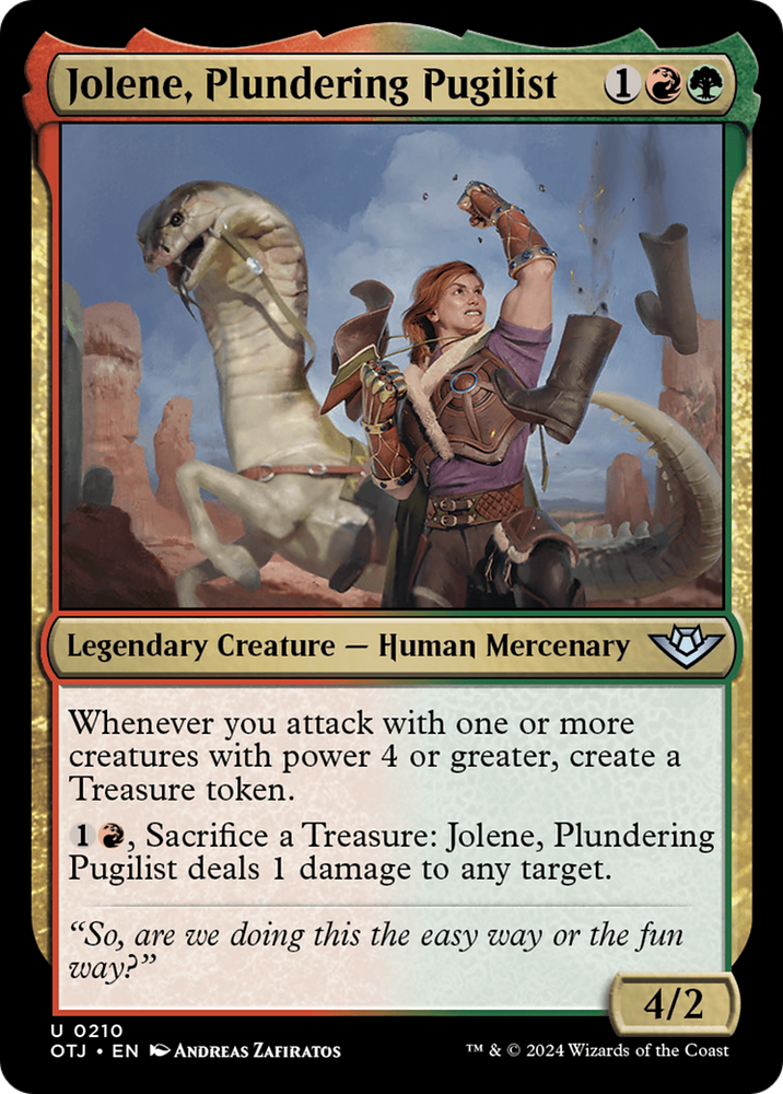 Jolene, Plundering Pugilist [Outlaws of Thunder Junction] - PokeCharles PokeStore