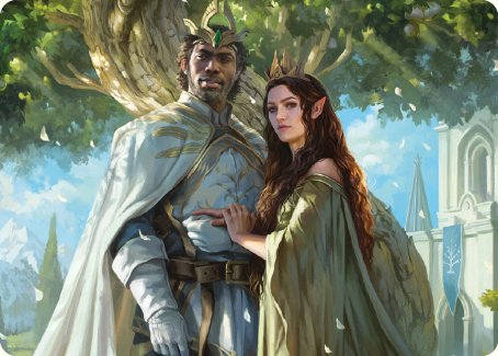 Aragorn and Arwen, Wed Art Card [The Lord of the Rings: Tales of Middle-earth Art Series] - PokeCharles PokeStore