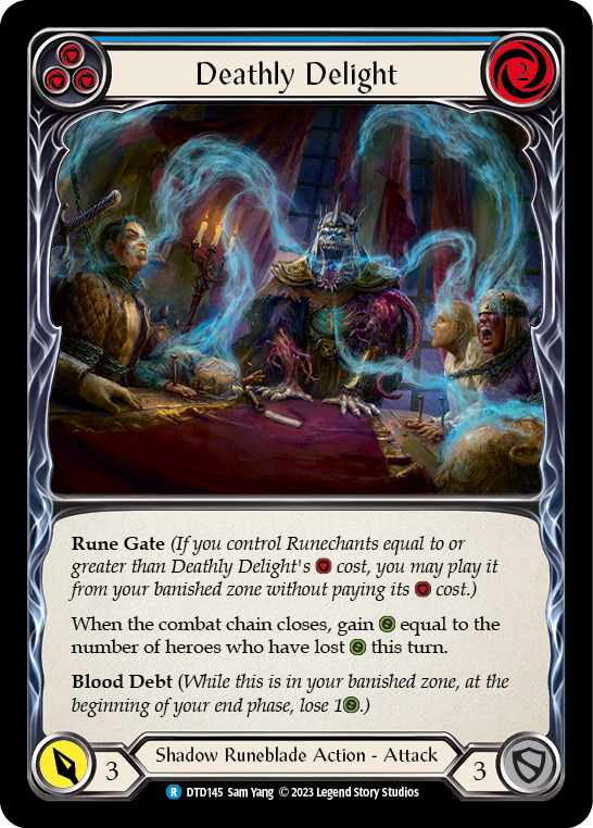 Deathly Delight (Blue) [DTD145] (Dusk Till Dawn)  Rainbow Foil - PokeCharles PokeStore