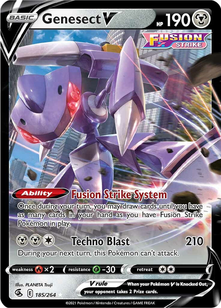 Genesect V (185/264) [Sword & Shield: Fusion Strike] - PokeCharles PokeStore