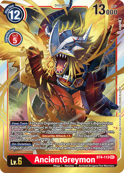 AncientGreymon [BT4-113] [Great Legend] - PokeCharles PokeStore