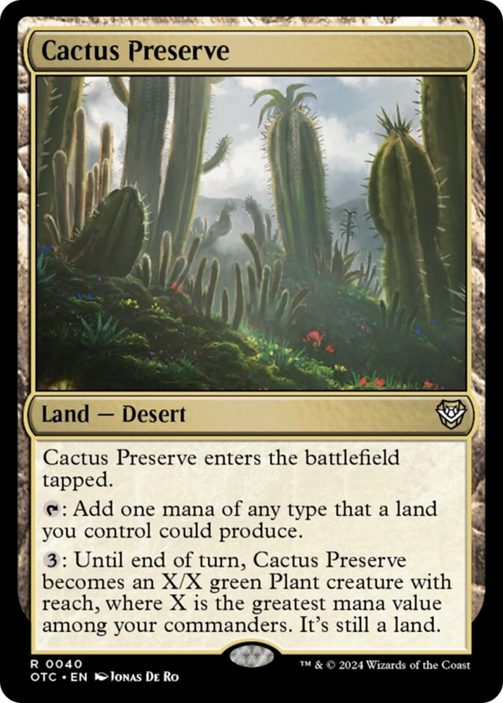 Cactus Preserve [Outlaws of Thunder Junction Commander] - PokeCharles PokeStore