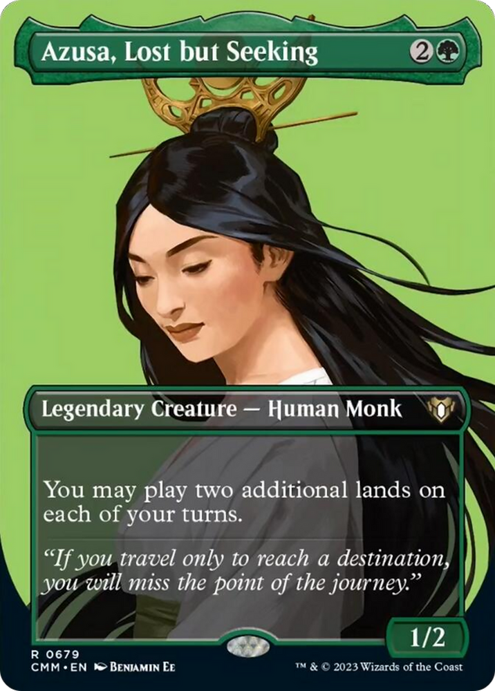 Azusa, Lost but Seeking (Borderless Profile) [Commander Masters] - PokeCharles PokeStore