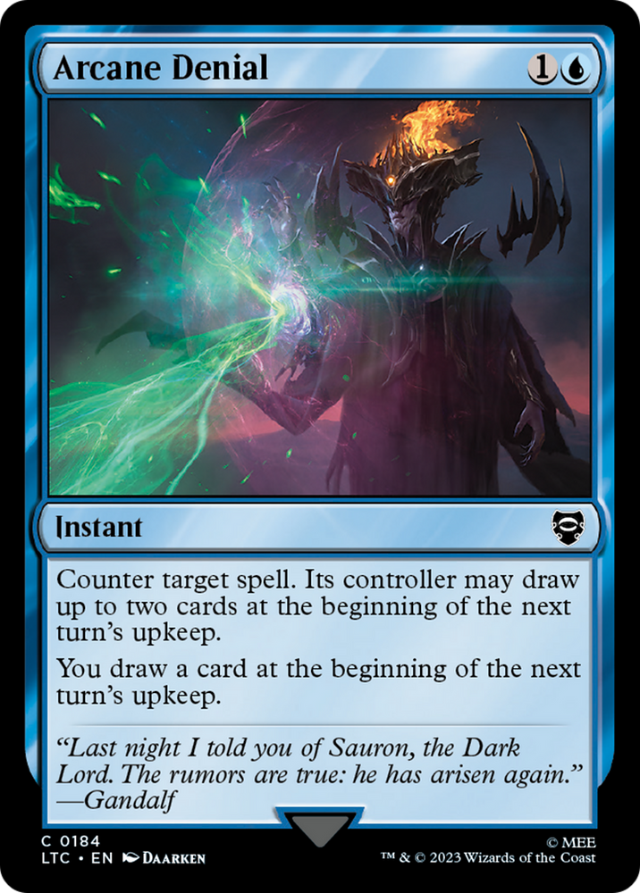 Arcane Denial [The Lord of the Rings: Tales of Middle-Earth Commander] - PokeCharles PokeStore
