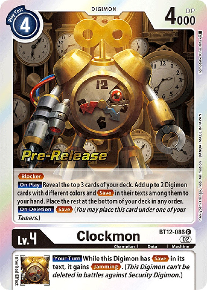 Clockmon [BT12-086] [Across Time Pre-Release Cards] - PokeCharles PokeStore