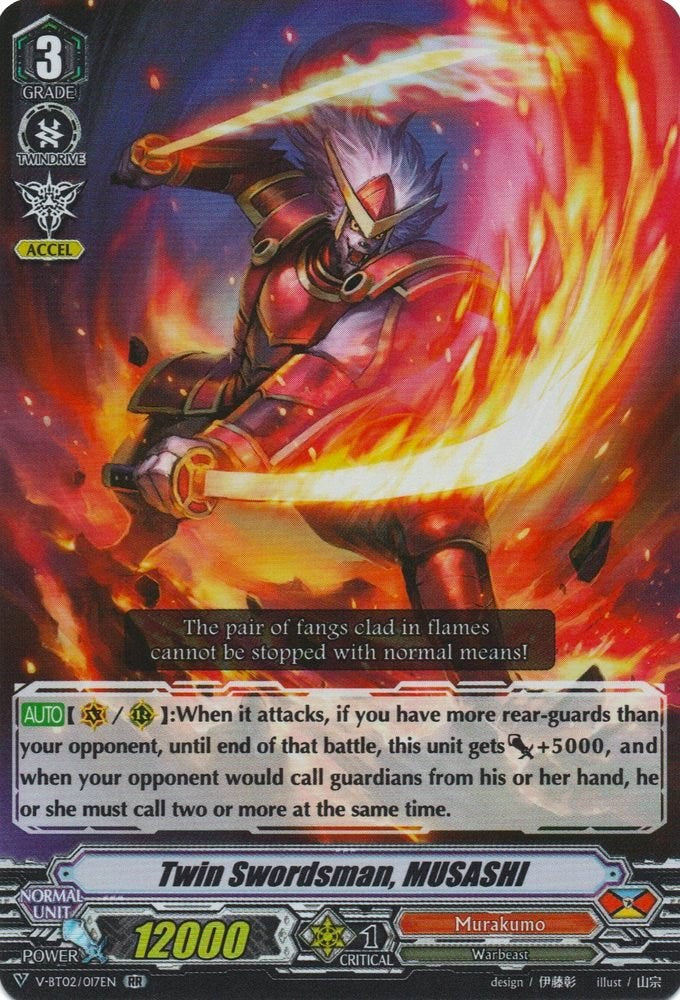Twin Swordsman, MUSASHI (V-BT02/017EN) [Strongest! Team AL4] - PokeCharles PokeStore
