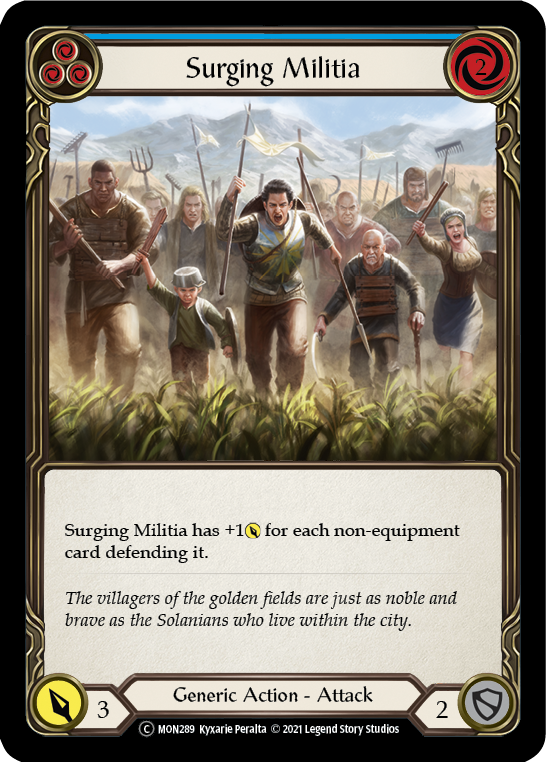 Surging Militia (Blue) [U-MON289] (Monarch Unlimited)  Unlimited Normal - PokeCharles PokeStore