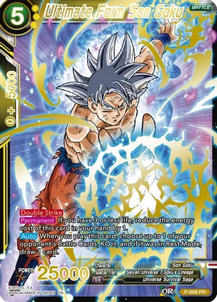 Ultimate Form Son Goku (Gold Stamped) (P-059) [Mythic Booster] - PokeCharles PokeStore