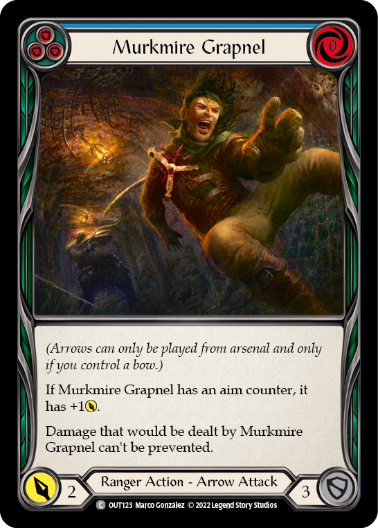 Murkmire Grapnel (Blue) [OUT123] (Outsiders)  Rainbow Foil - PokeCharles PokeStore