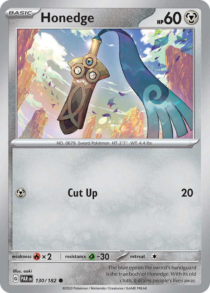 Honedge (130/182) [Scarlet & Violet: Paradox Rift] - PokeCharles PokeStore