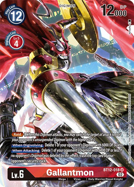 Gallantmon [BT12-018] (Alternate Art) [Across Time] - PokeCharles PokeStore