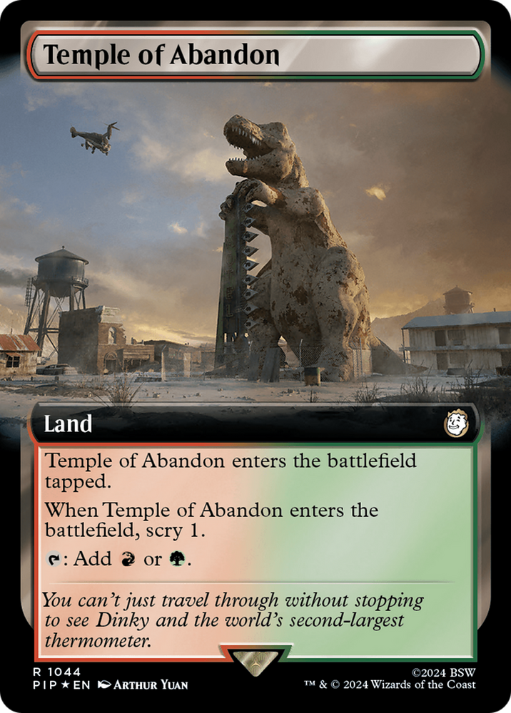 Temple of Abandon (Extended Art) (Surge Foil) [Fallout] - PokeCharles PokeStore