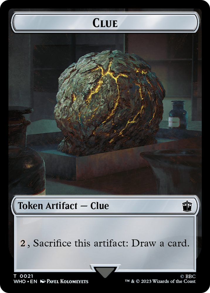 Fish // Clue (0021) Double-Sided Token [Doctor Who Tokens] - PokeCharles PokeStore