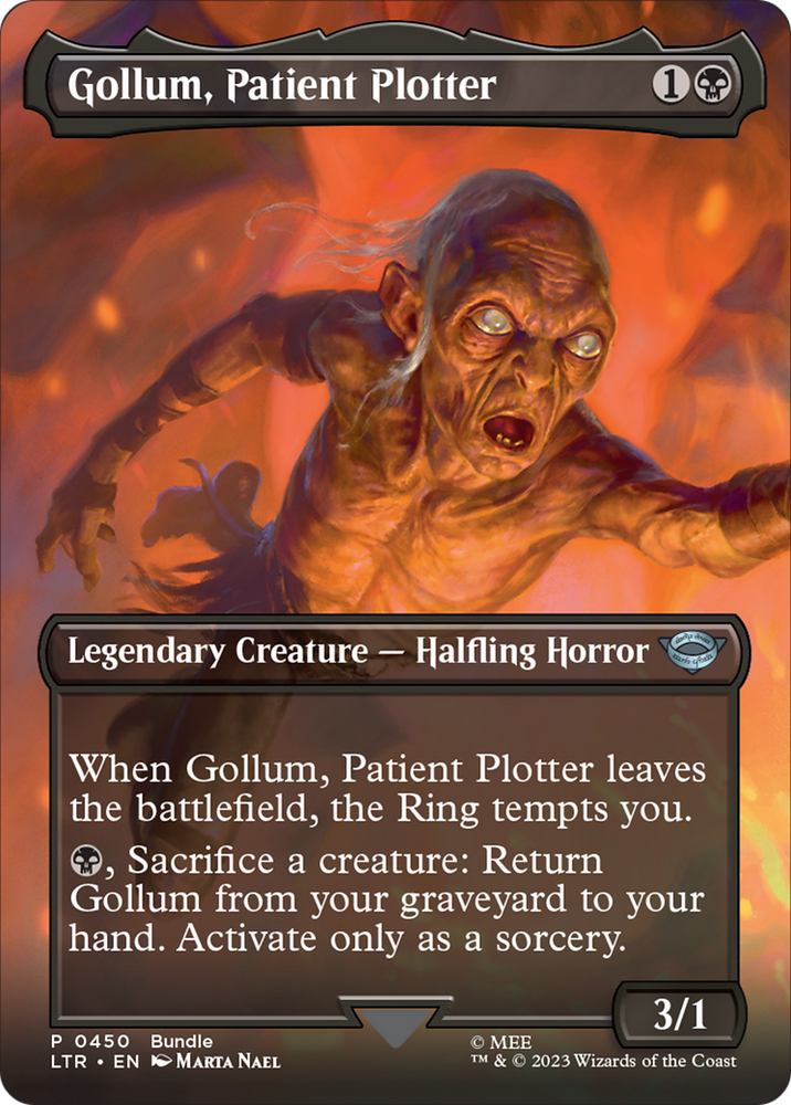 Gollum, Patient Plotter (Borderless Alternate Art) [The Lord of the Rings: Tales of Middle-Earth] - PokeCharles PokeStore