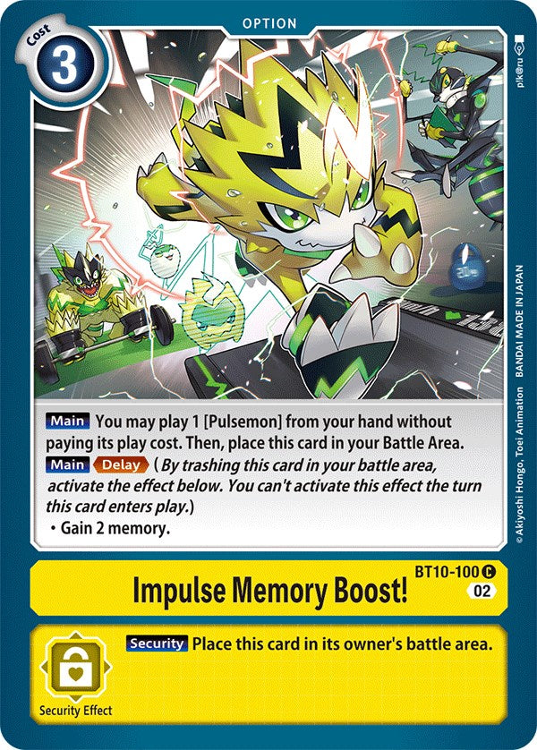 Impulse Memory Boost! [BT10-100] [Xros Encounter] - PokeCharles PokeStore
