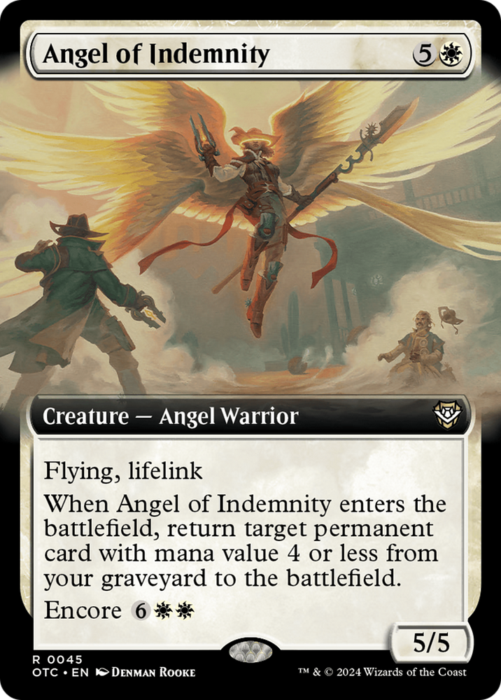 Angel of Indemnity (Extended Art) [Outlaws of Thunder Junction Commander] - PokeCharles PokeStore