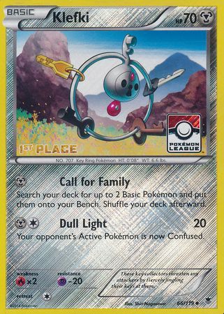 Klefki (66/119) (League Promo 1st Place) [XY: Phantom Forces] - PokeCharles PokeStore