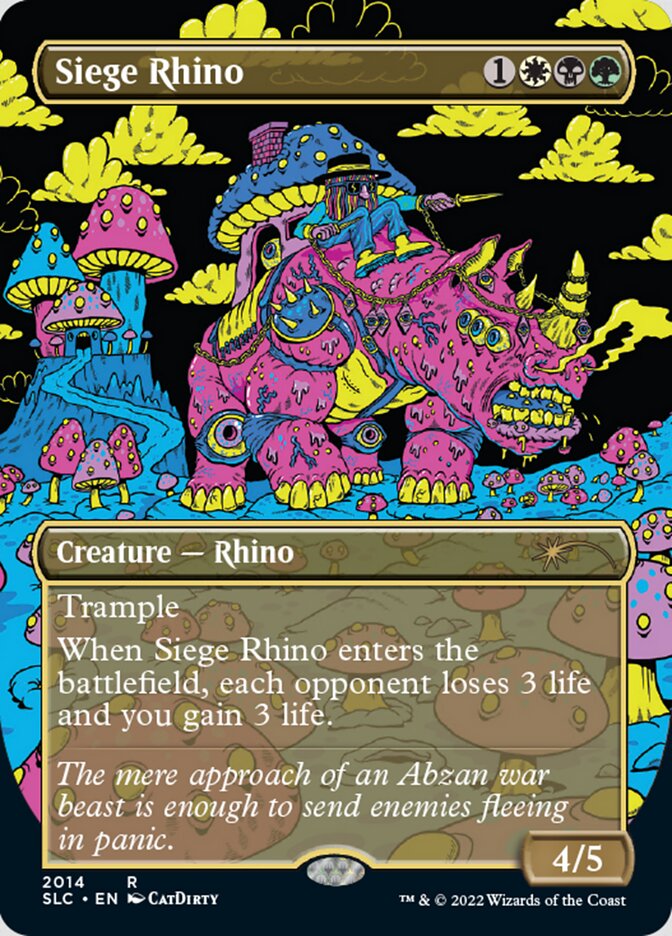 Siege Rhino (Borderless) [Secret Lair Countdown Kit] - PokeCharles PokeStore