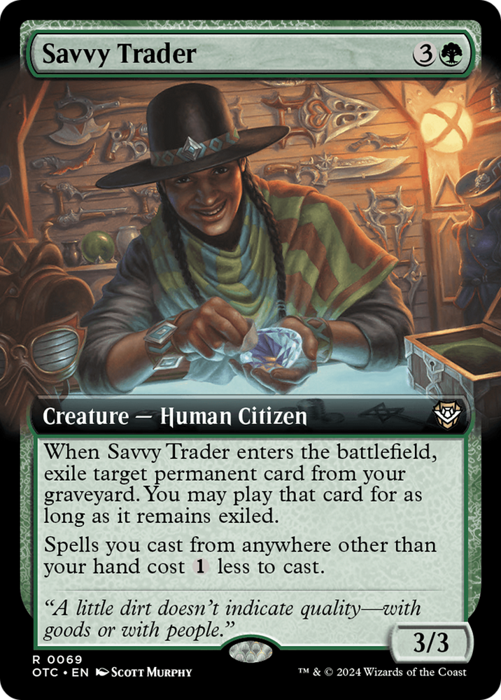 Savvy Trader (Extended Art) [Outlaws of Thunder Junction Commander] - PokeCharles PokeStore
