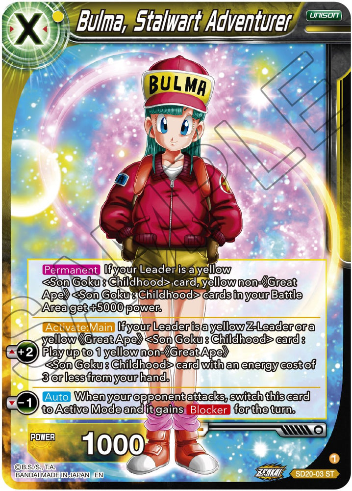 Bulma, Stalwart Adventurer (SD20-03) [Dawn of the Z-Legends] - PokeCharles PokeStore