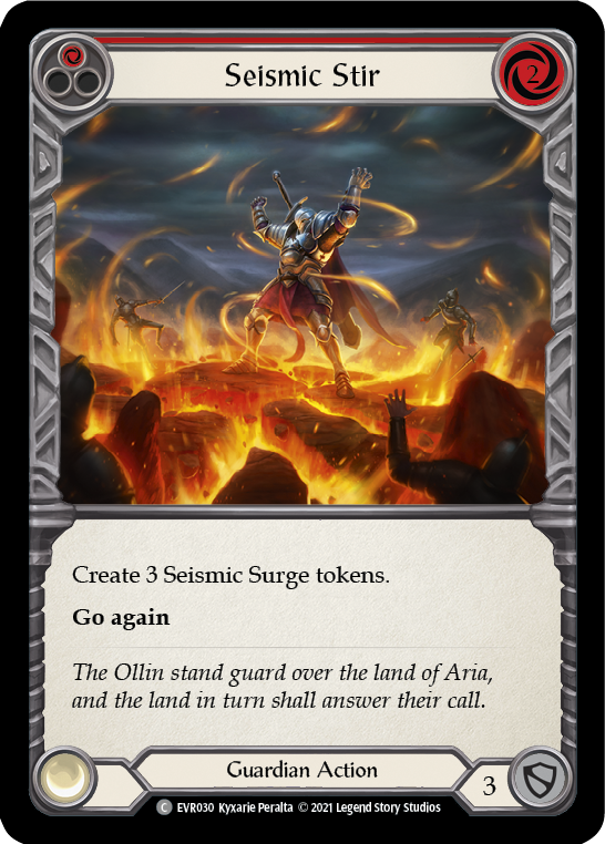 Seismic Stir (Red) [EVR030] (Everfest)  1st Edition Rainbow Foil - PokeCharles PokeStore