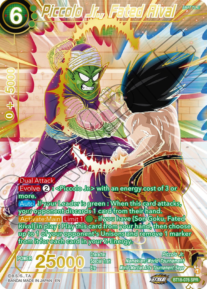 Piccolo Jr., Fated Rival (SPR) (BT18-076) [Dawn of the Z-Legends] - PokeCharles PokeStore