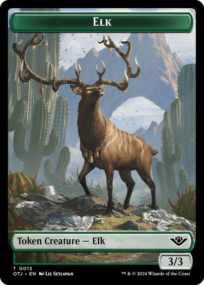Elk Token [Outlaws of Thunder Junction Tokens] - PokeCharles PokeStore